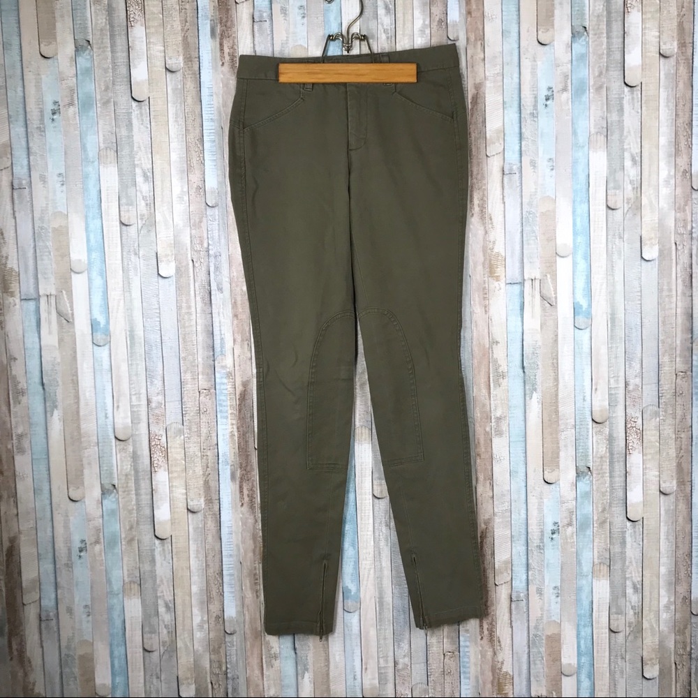 Vince‎ 2 Olive Skinny Slim Moto Chino Trouser Pants